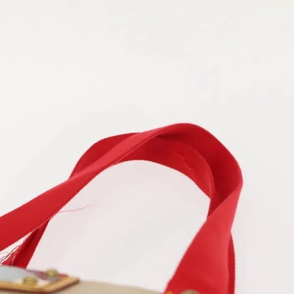 LOUIS VUITTON Antigua Hippo GM Tote Bag Beige Red M40032 LV Auth BA7007 - Picture 7 of 16